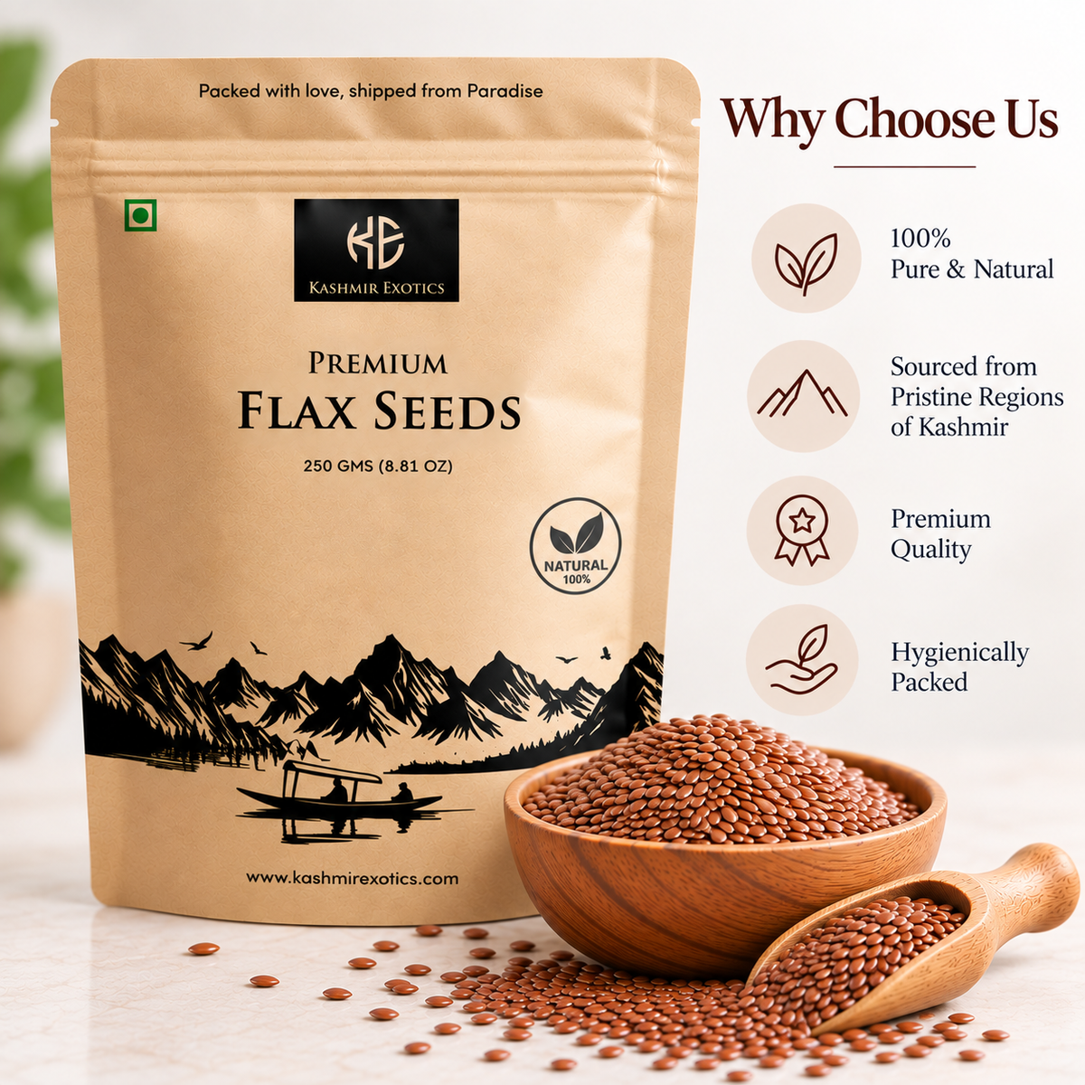Premium Flax Seeds 250gms