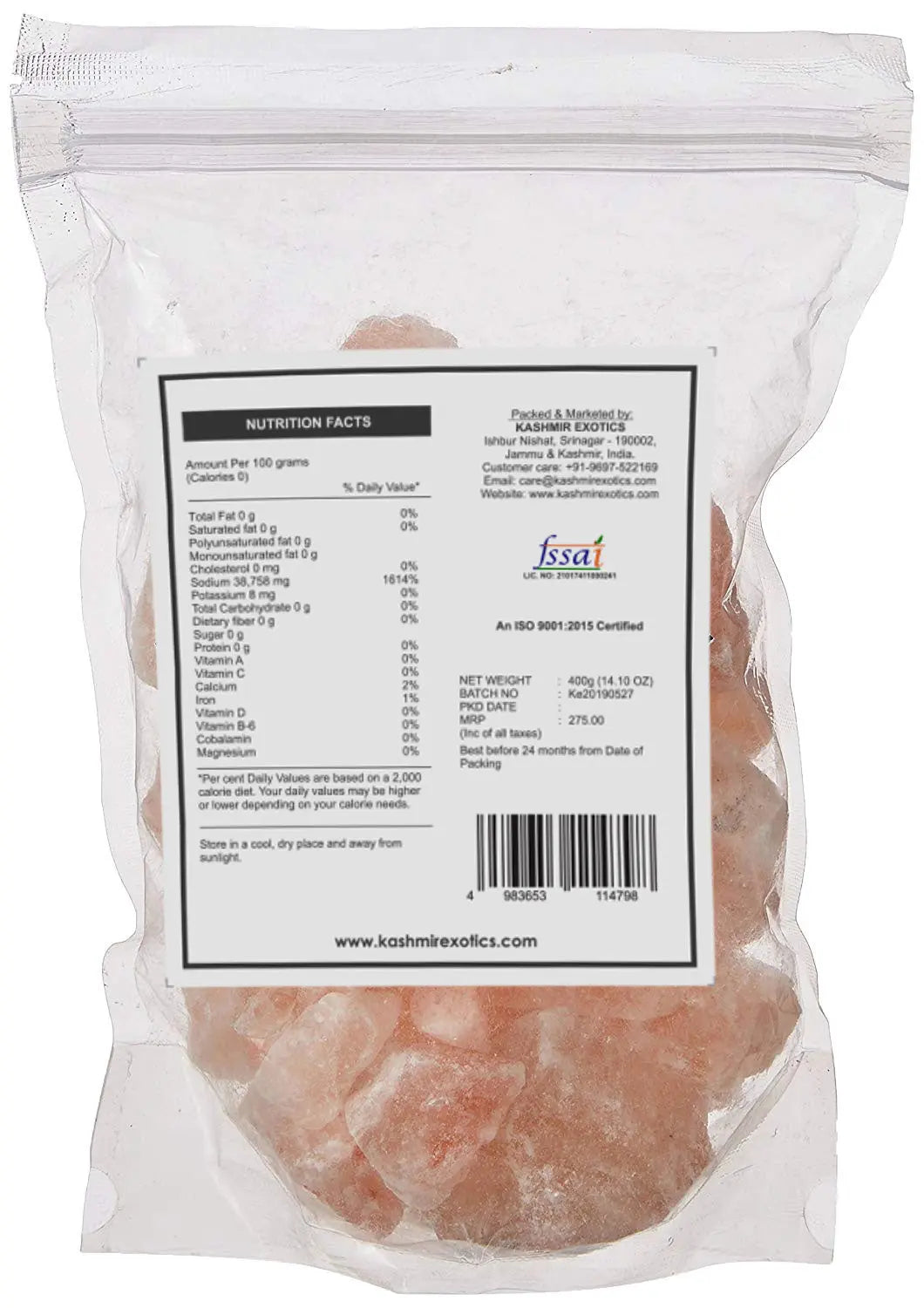 Pure Himalayan Pink Rock Salt 400g