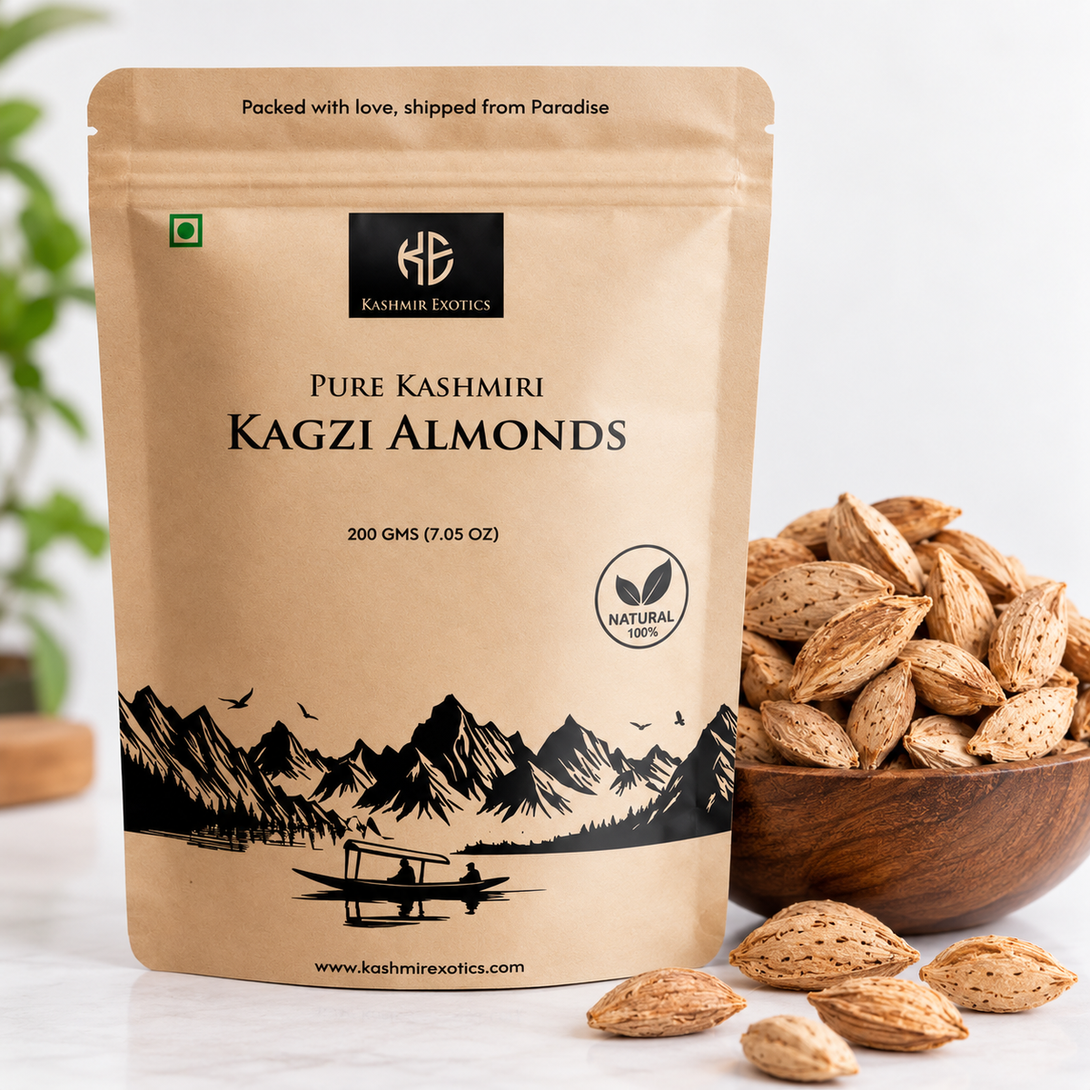 Pure Kashmiri Kagzi Almonds