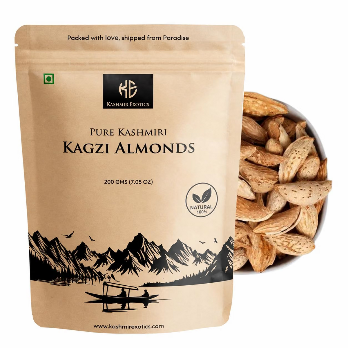 Pure Kashmiri Kagzi Almonds