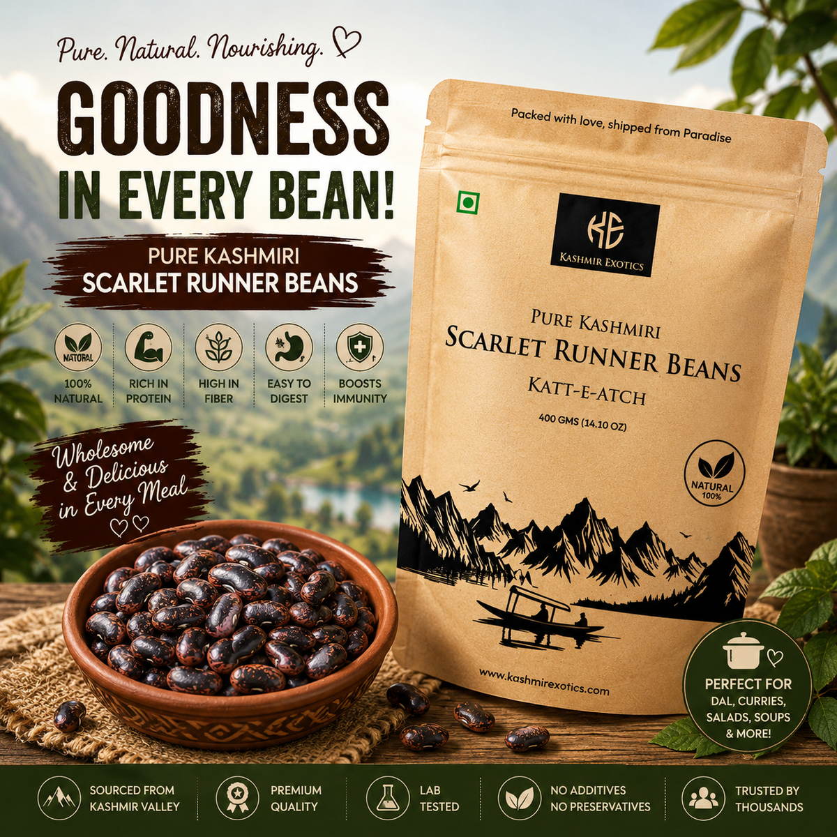 Kashmiri Scarlet Runner Beans