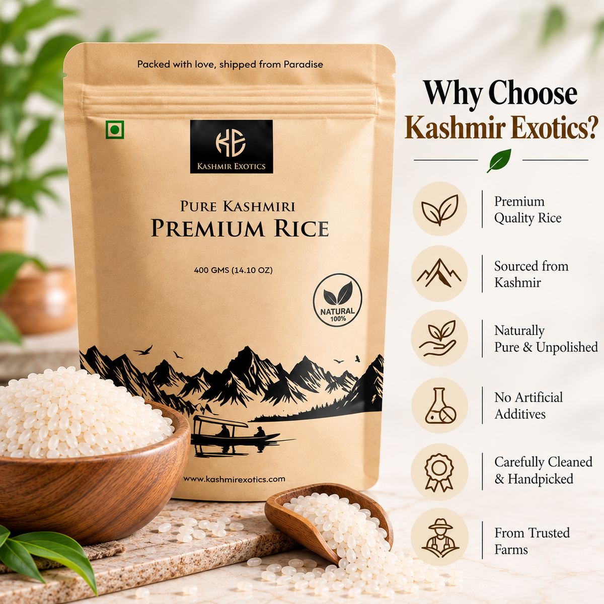 Premium Kashmiri Rice 400gm