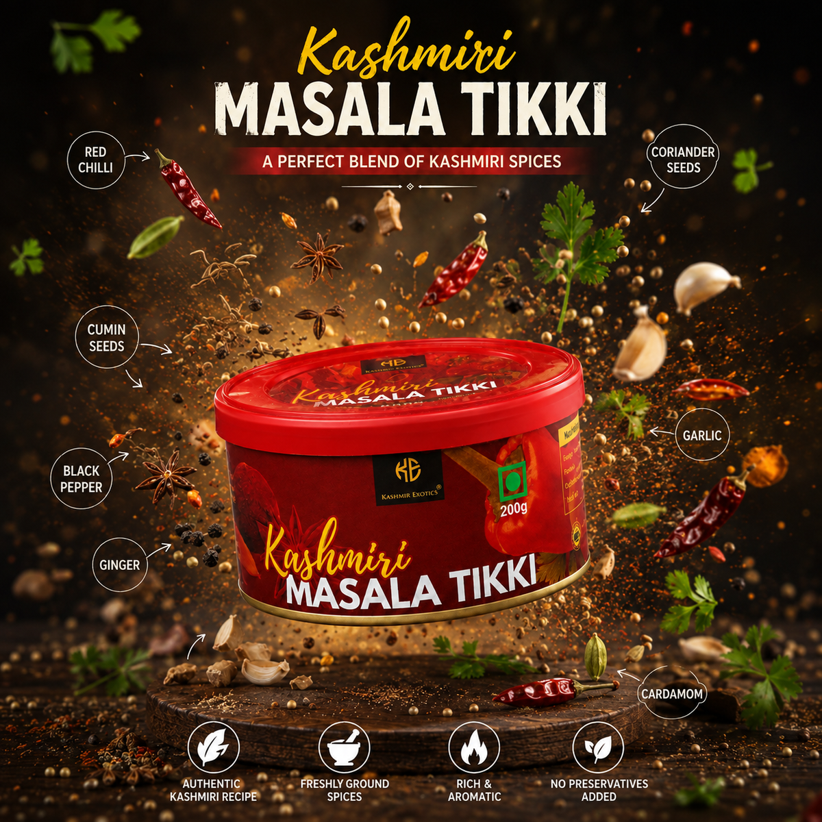 Home Made Kashmiri Masala Tikki 200 gm