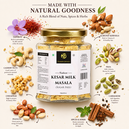 Kashmiri Kesar Milk Masala Sugar Free 125gm