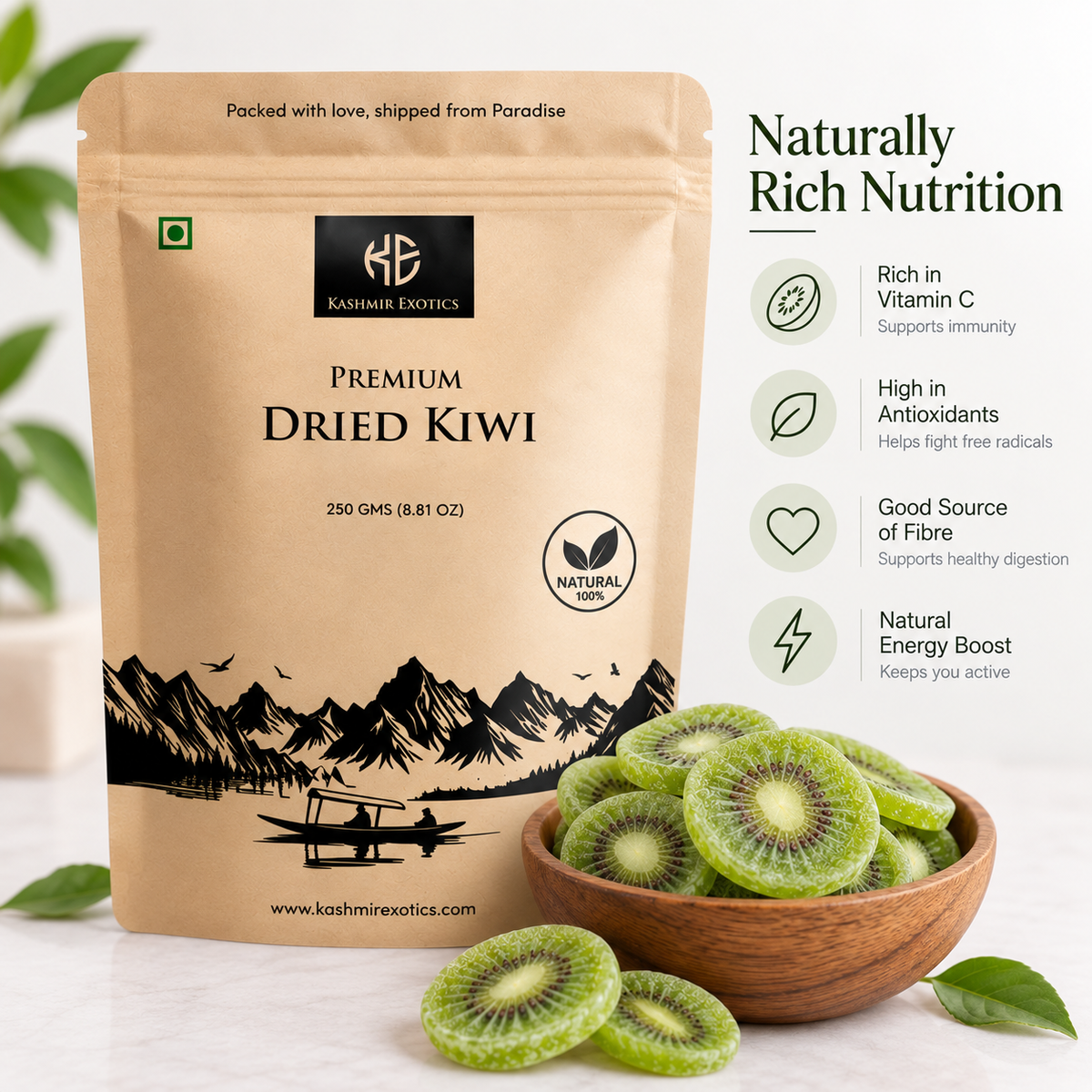 Premium Dried Kiwi 250gm