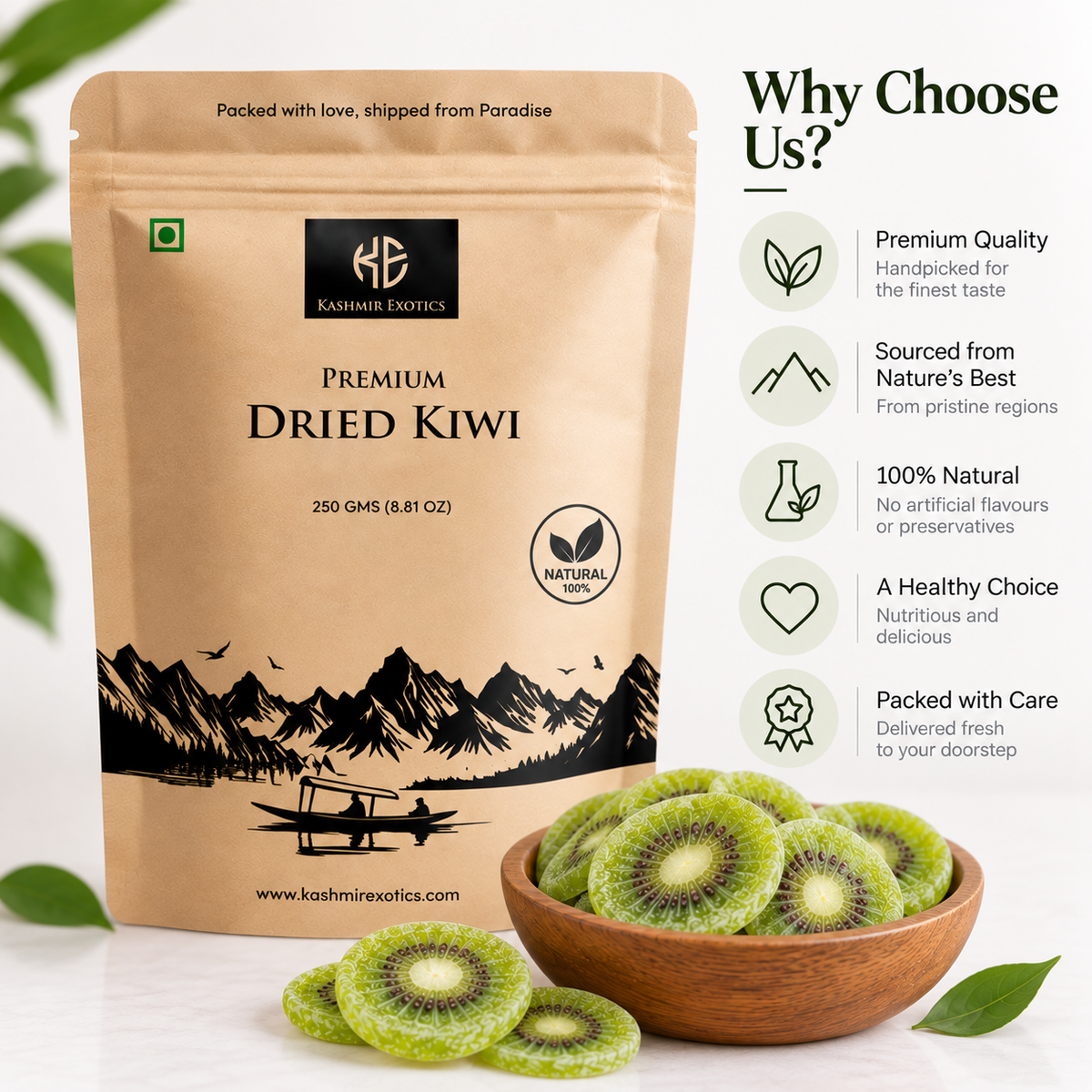 Premium Dried Kiwi 250gm