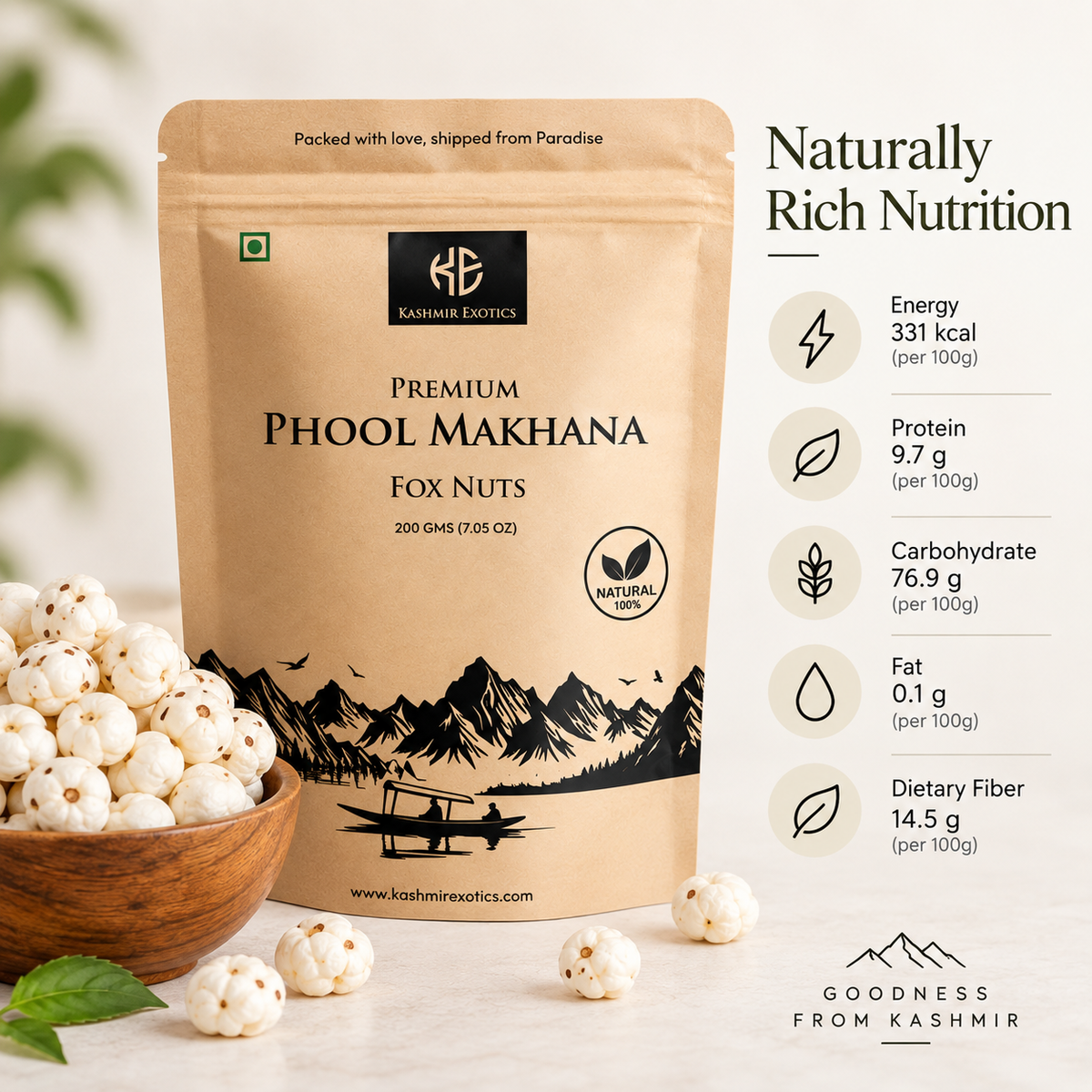 Premium Raw Makhana 200gm