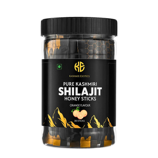 Pure Kashmiri Shilajit Honey stick Orange flavour (30 sticks) Kashmir Exotics