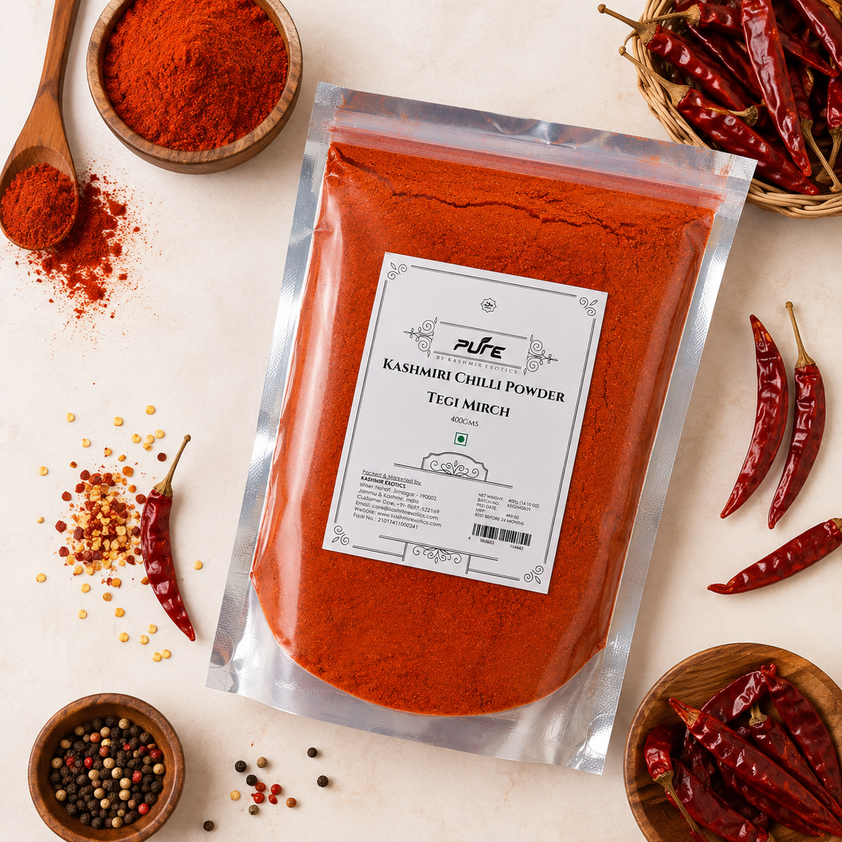 Pure Kashmiri Red Chilli Powder