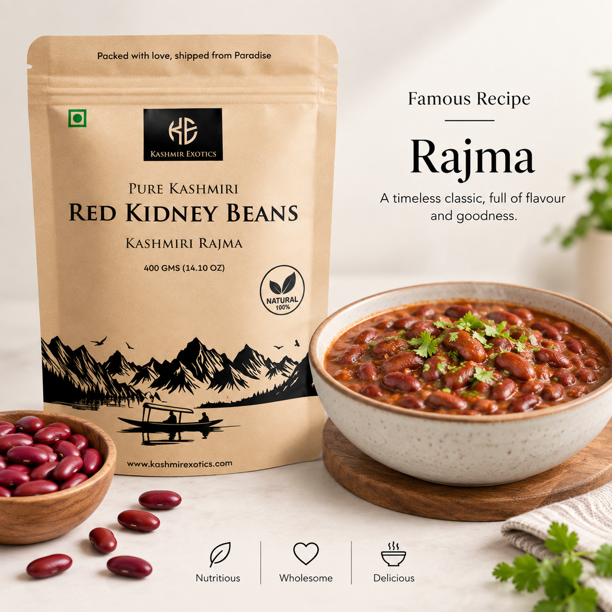 Pure Kashmiri Red Kidney Beans (Rajma)