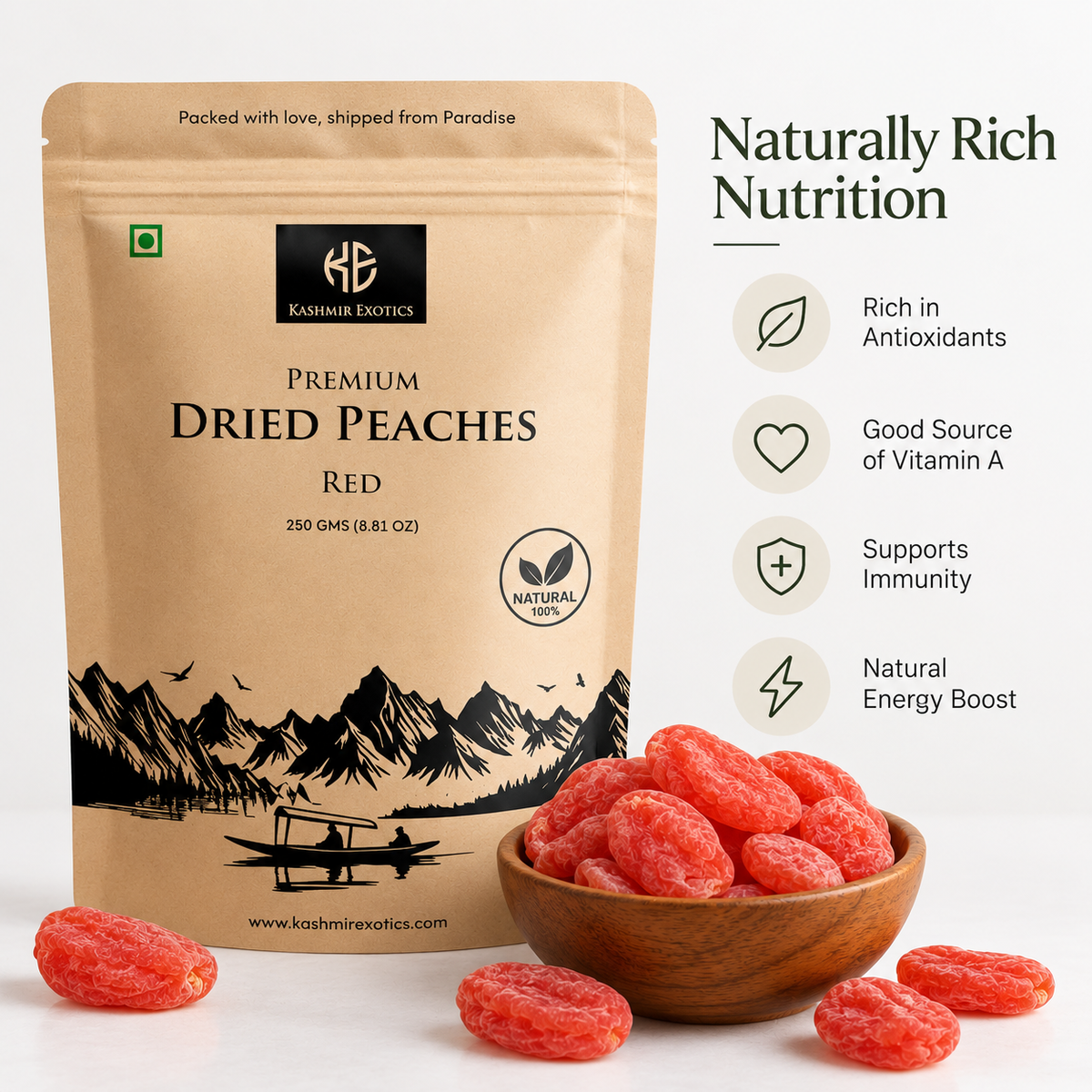 Premium Dried Red Peach  250gm