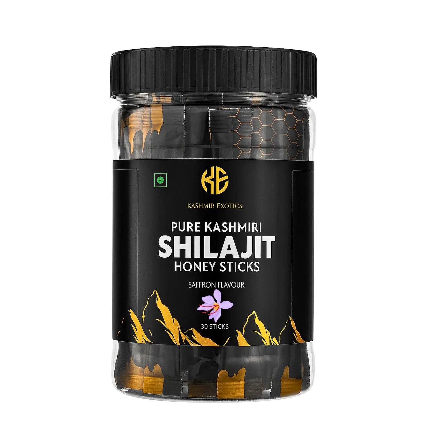 Pure Kashmiri Shilajit Honey stick Saffron flavour (30 sticks) Kashmir Exotics