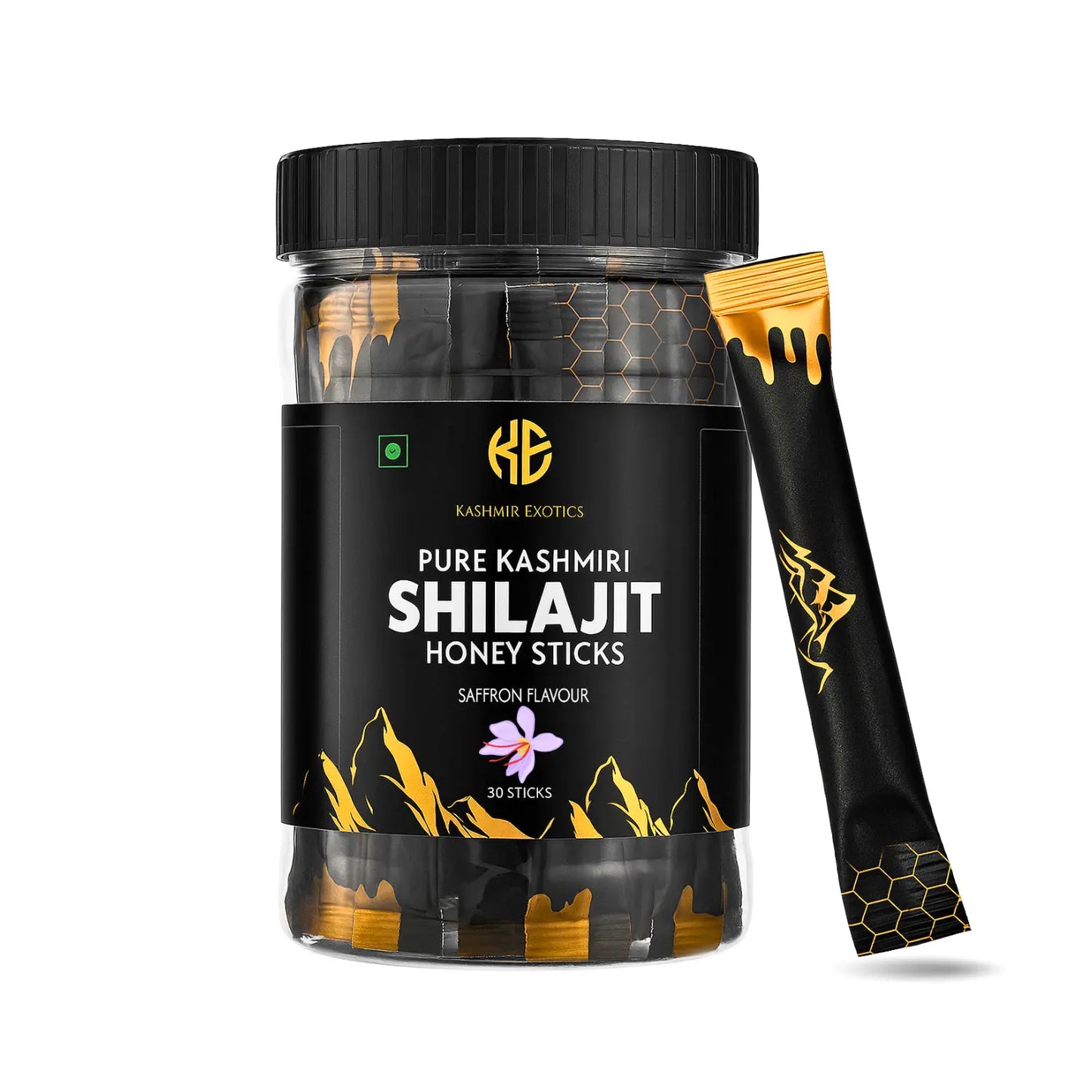 Pure Kashmiri Shilajit Honey stick Saffron flavour (30 sticks) Kashmir Exotics