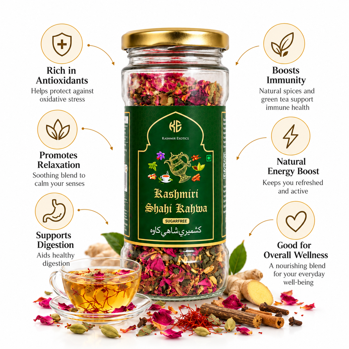 Kashmiri Shahi Kahwa (Sugar Free) 100gm