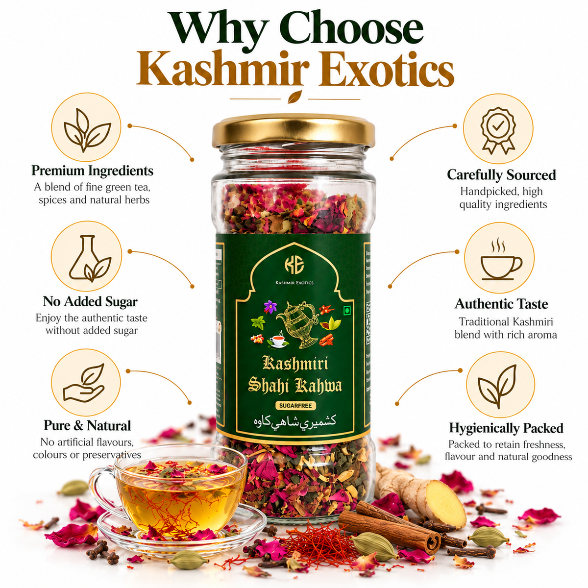Kashmiri Shahi Kahwa (Sugar Free) 100gm