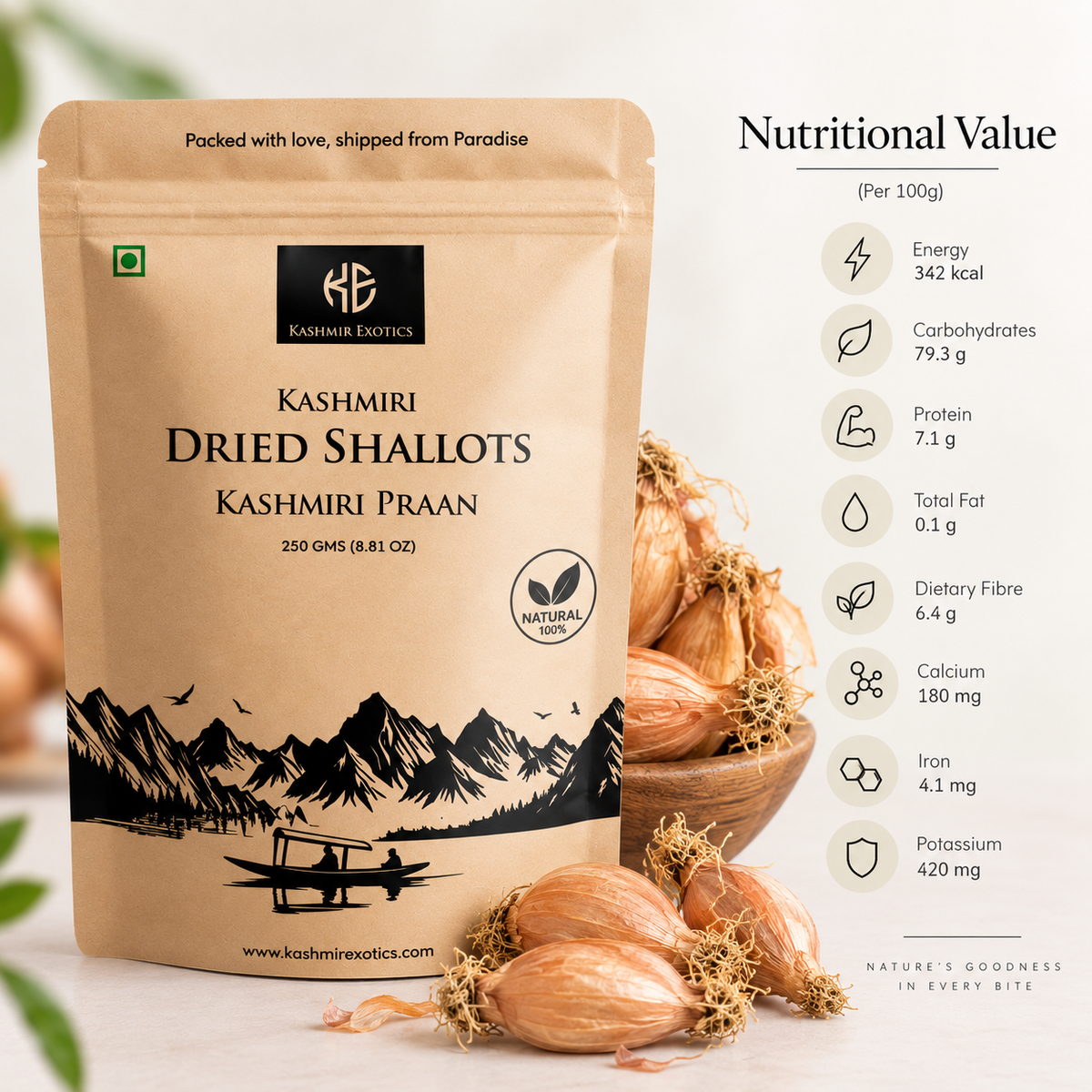 Kashmiri Shallots | Wild Onion (Praan) 250gm