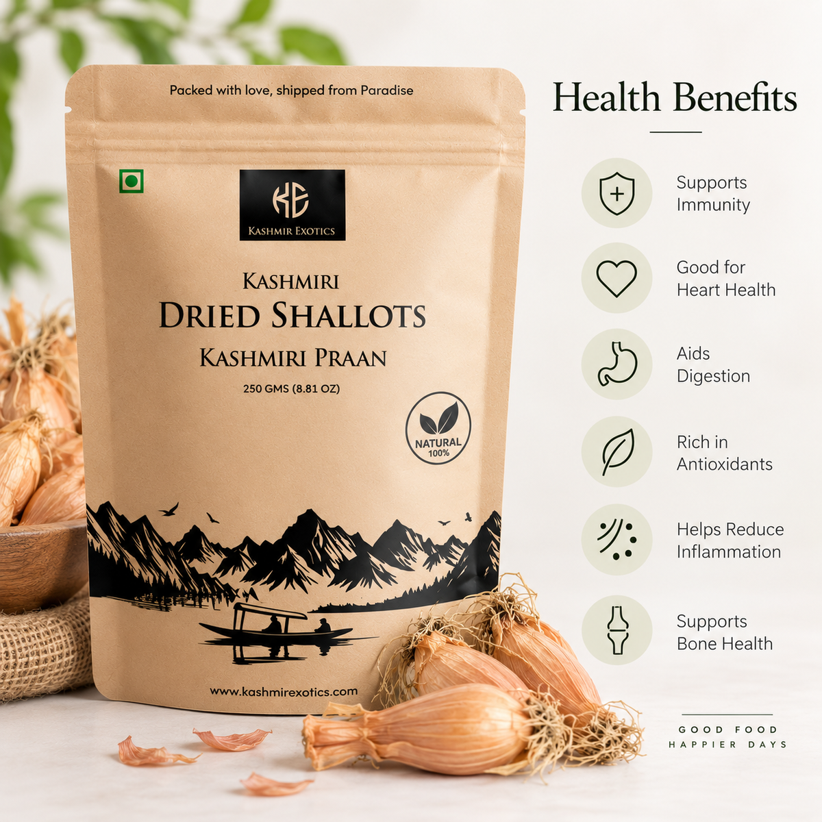 Kashmiri Shallots | Wild Onion (Praan) 250gm