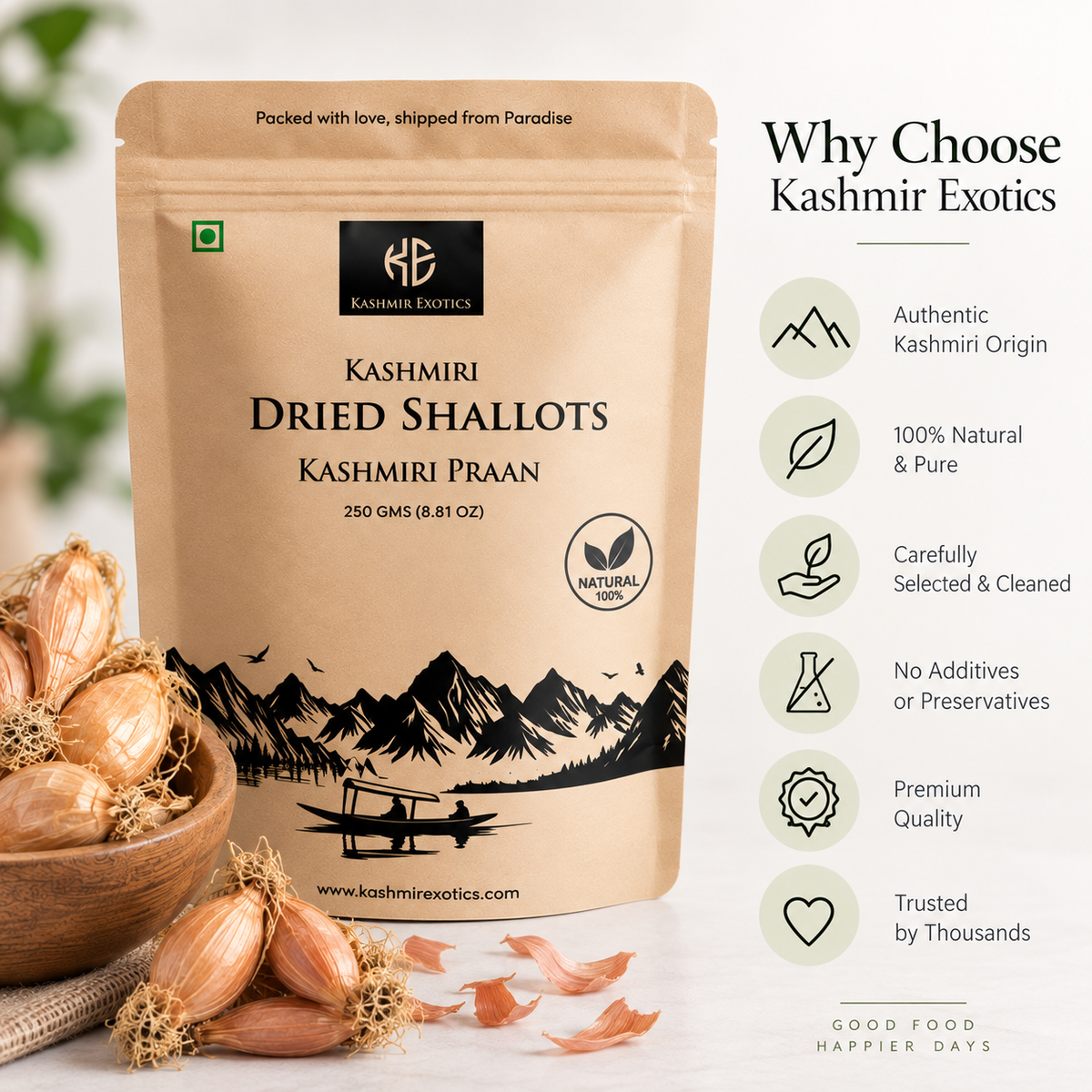 Kashmiri Shallots | Wild Onion (Praan) 250gm