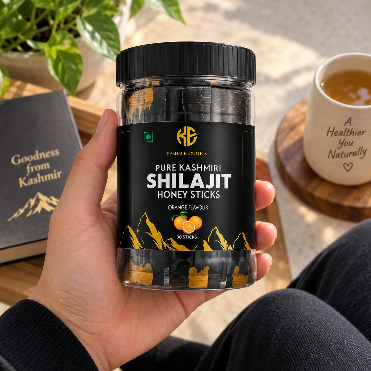 Pure Kashmiri Shilajit Honey stick Orange flavour (30 sticks)
