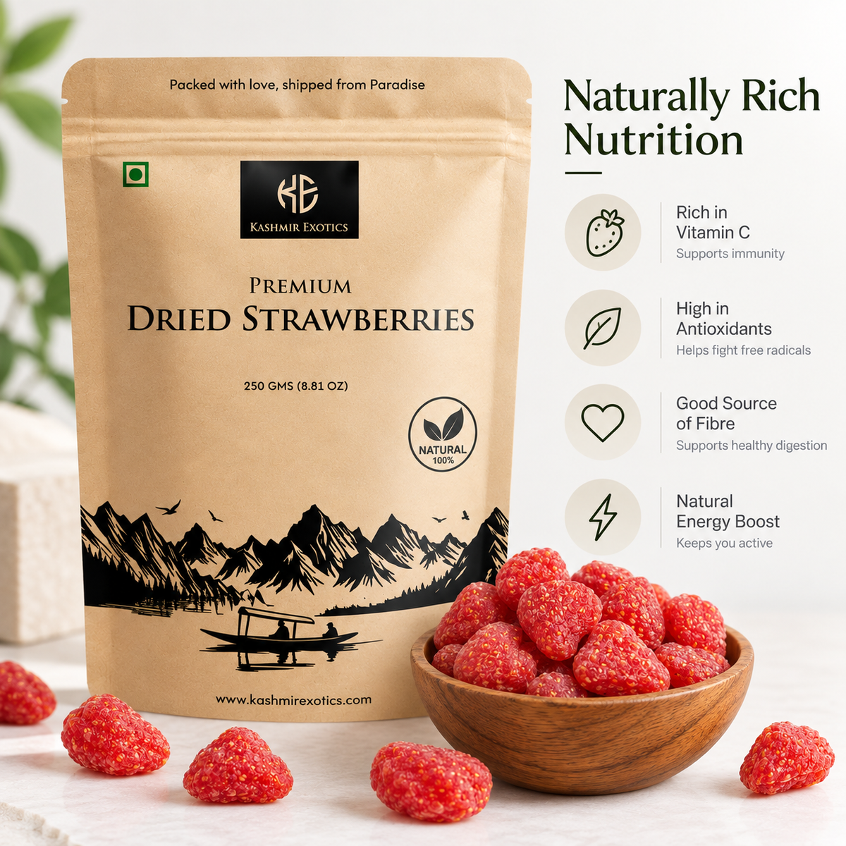 Premium Dried Strawberries