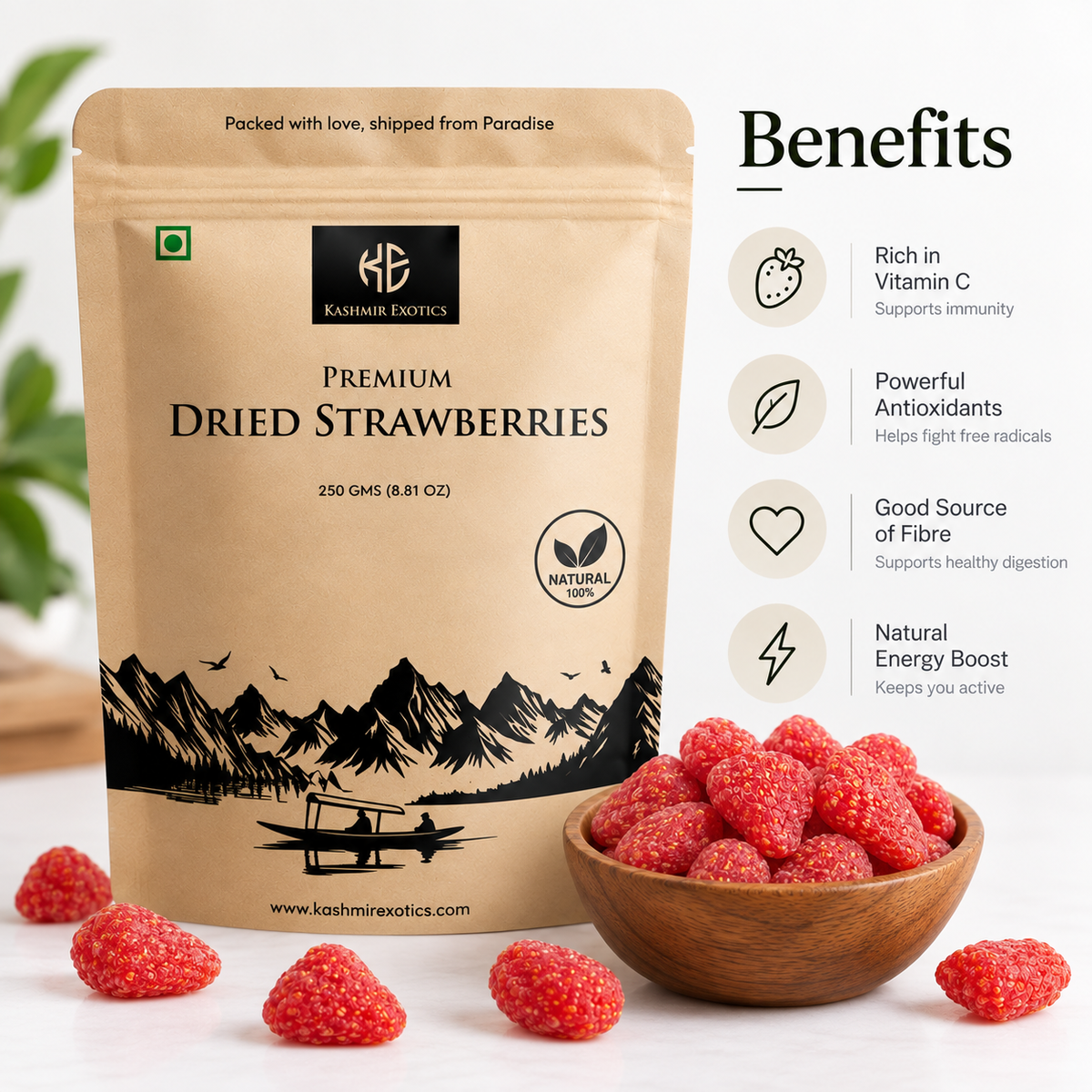 Premium Dried Strawberries