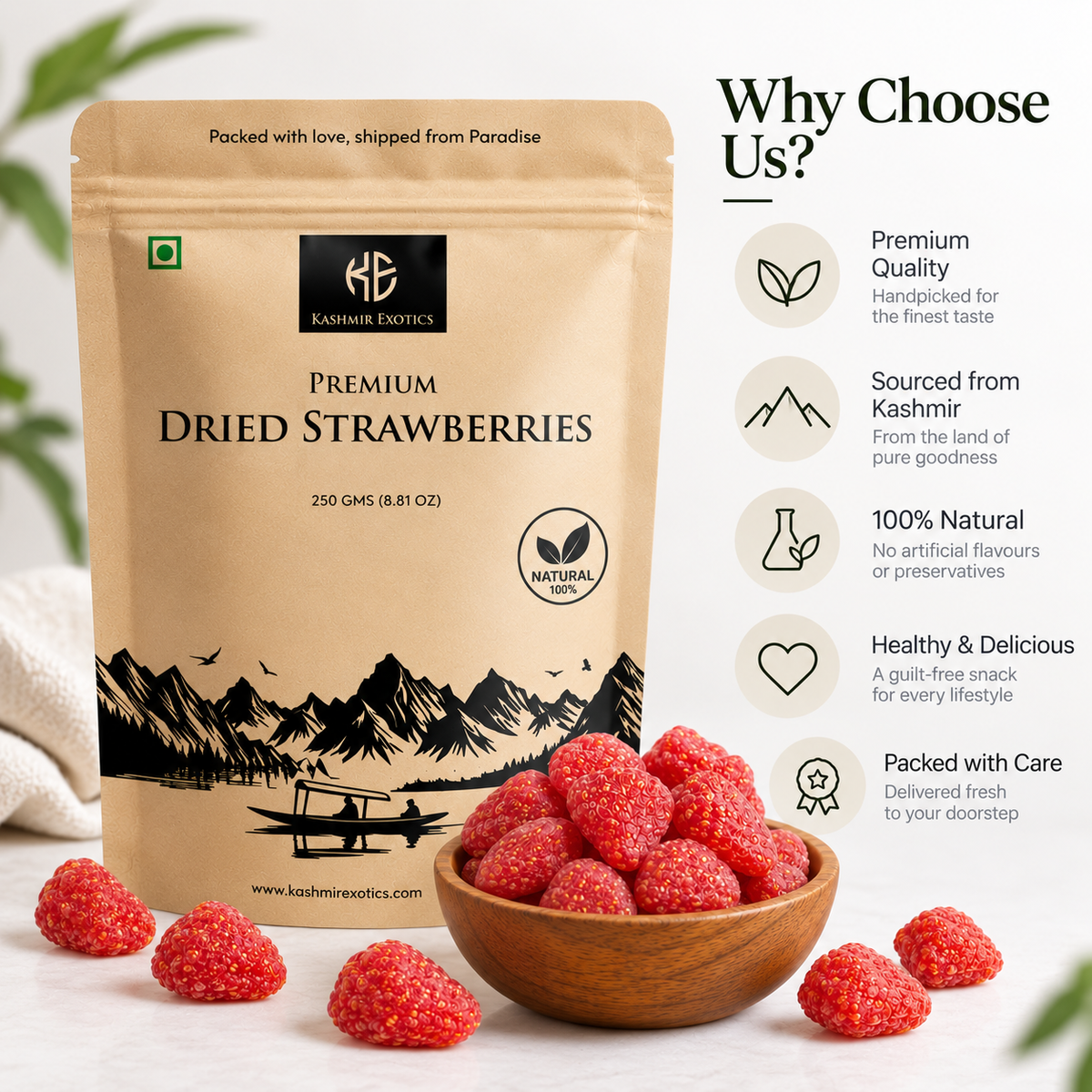 Premium Dried Strawberries