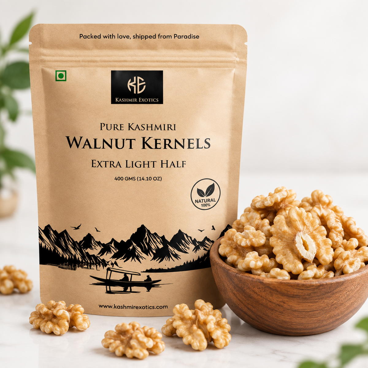 Pure Kashmiri Walnut Kernels Extra Light Half