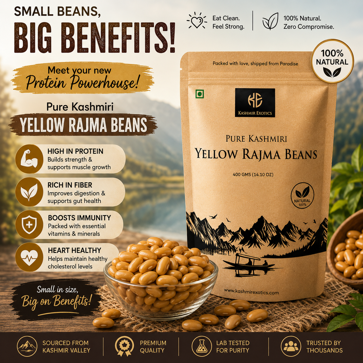 Kashmiri Yellow Rajma Beans