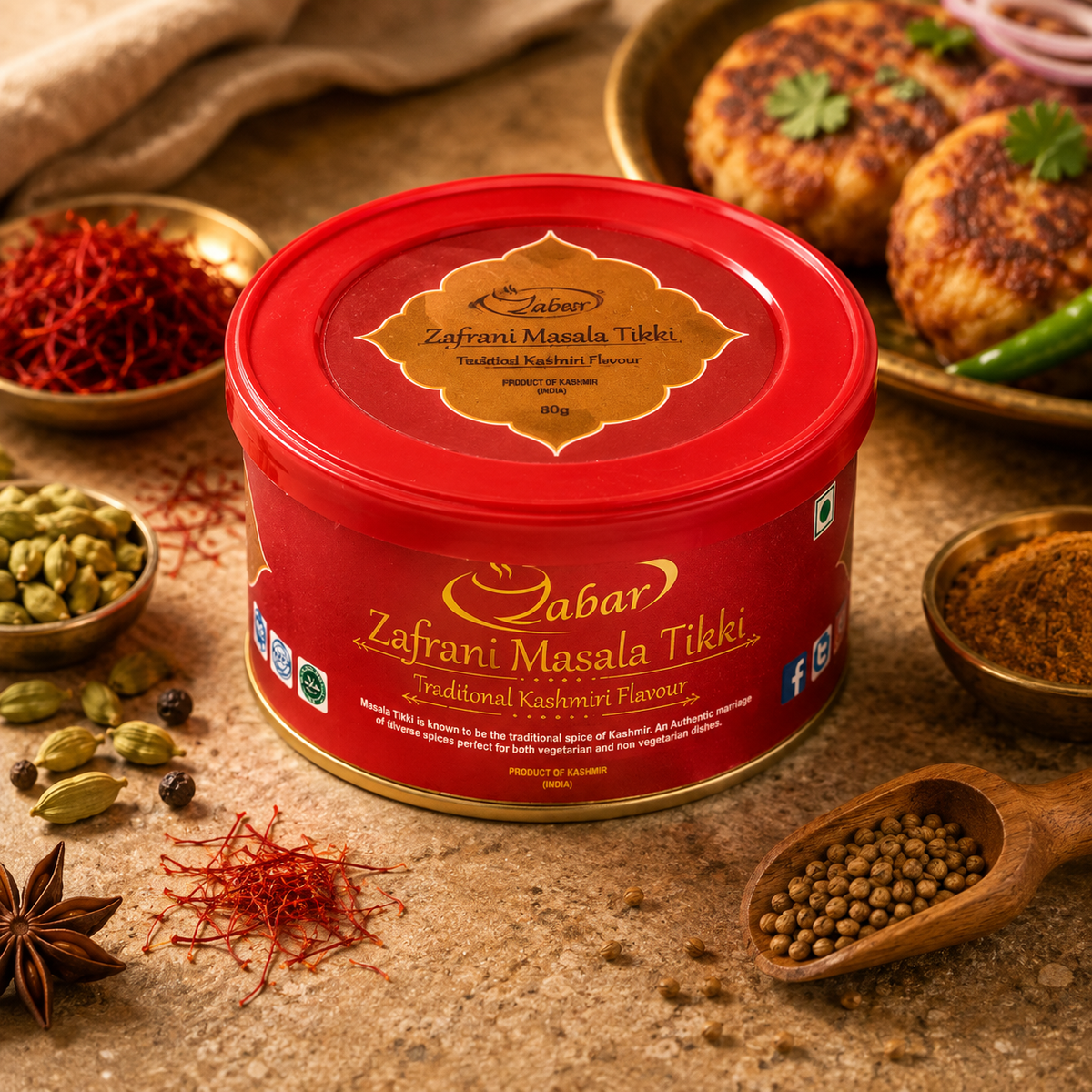 Zabar Zaffrani Masala Tikki 200 gm