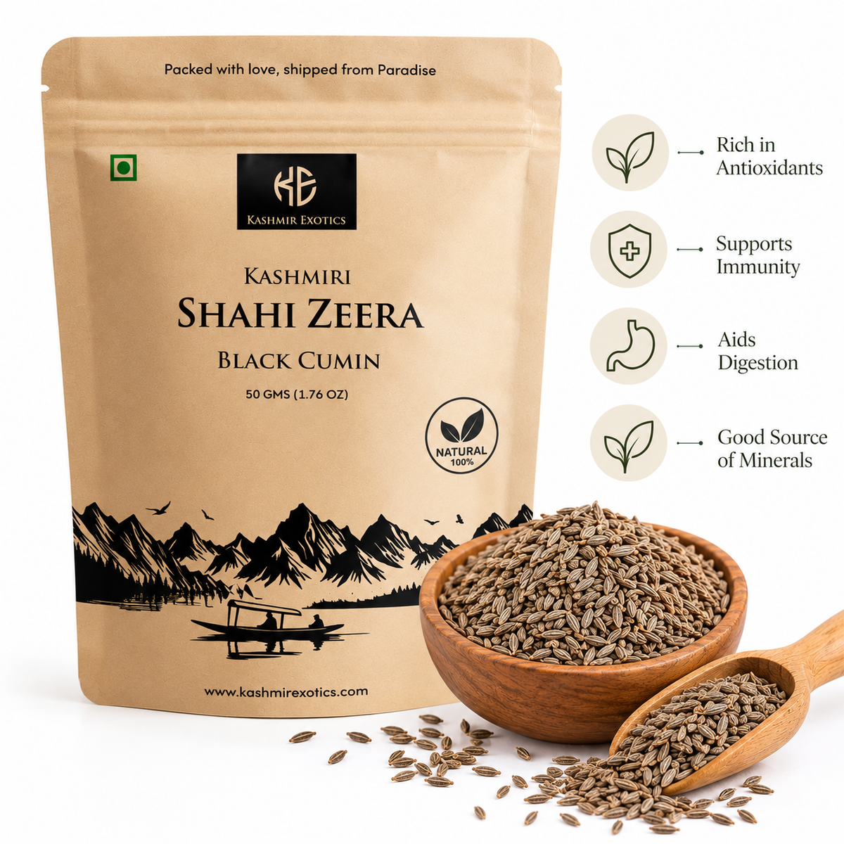 Kashmiri Shahi Zeera (Black Cumin) 50gm
